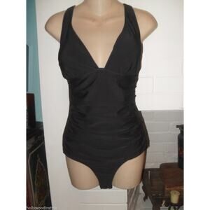 TART COLLECTIONS $120 BLACK MAILLOT ONE PIECE BATHING SUIT-PADDED BRA-NWT-XS